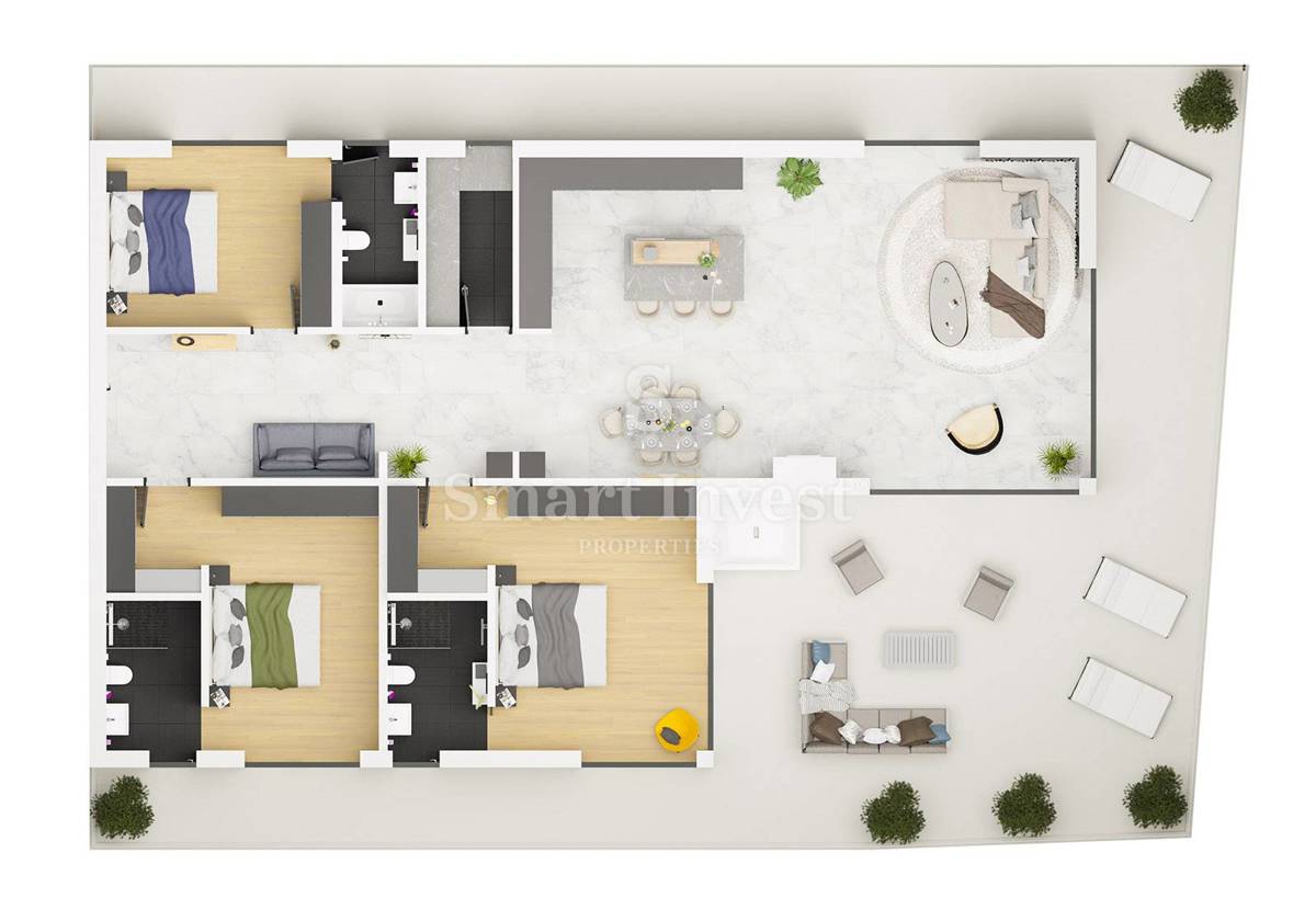 IČIĆI, luksuzni penthouse s pogledom na morje v novogradnji z garažo