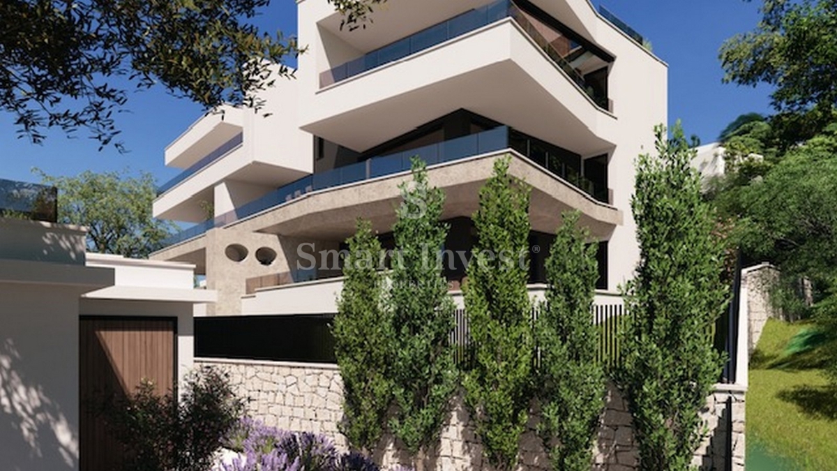 IČIĆI, novo stanovanje s strešno teraso v bližini morja (S3)