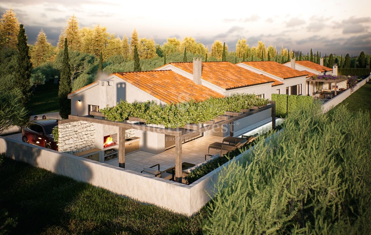 POREČ - KAŠTELIR, moderna vrstna hiša, v izgradnji