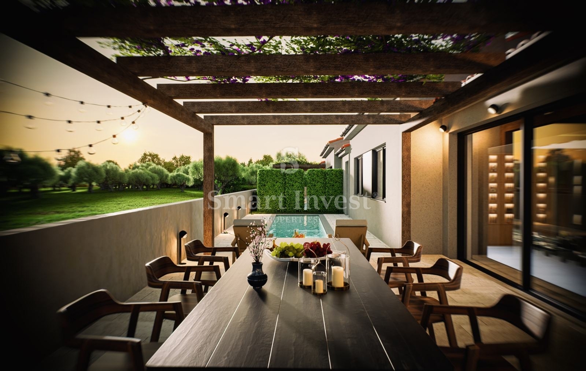 POREČ - KAŠTELIR, moderna vrstna hiša, v izgradnji