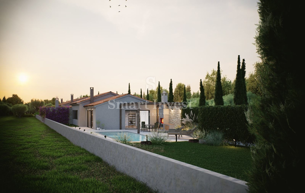 POREČ - KAŠTELIR, moderna vrstna hiša, v izgradnji