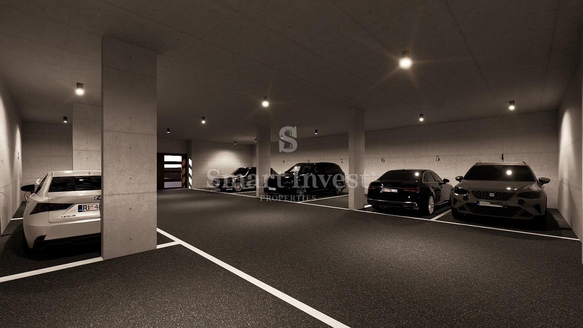 IČIĆI, stanovanje z vrtom in pogledom na morje v novogradnji z garažo