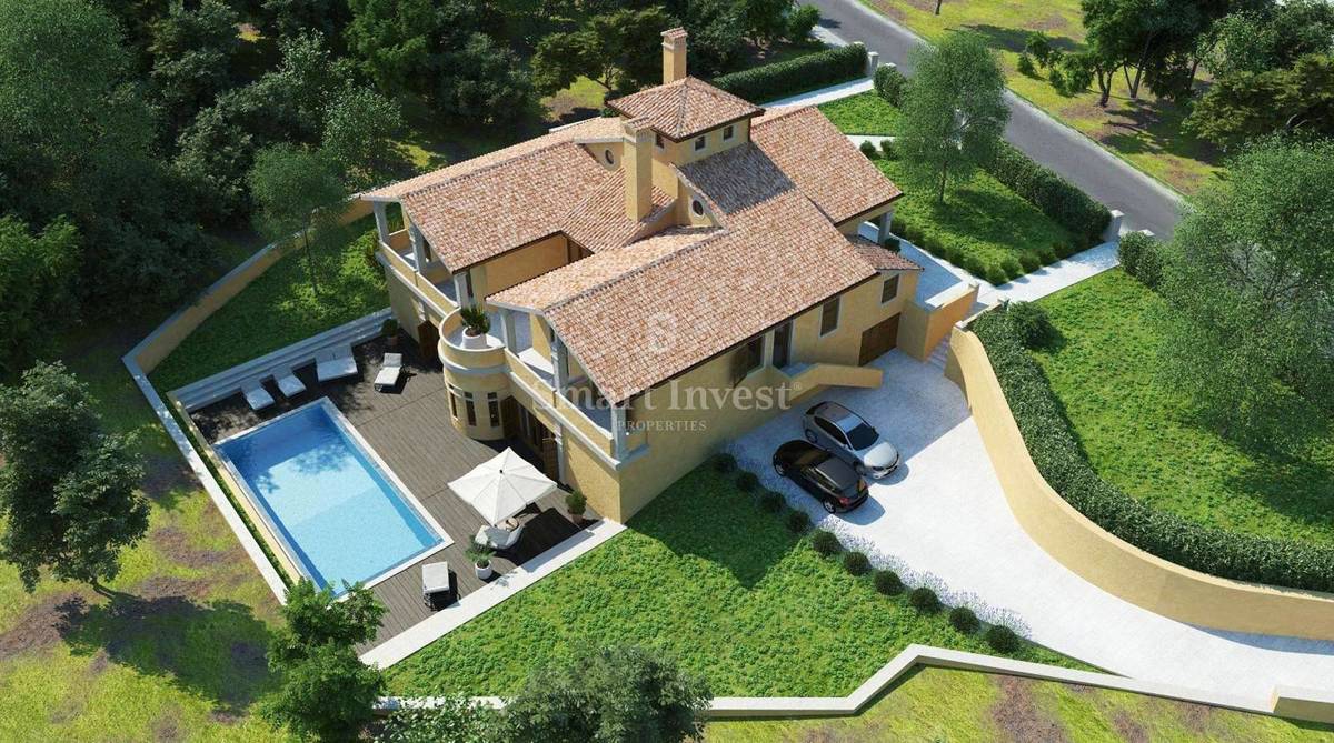 ISTRA - LUPOGLAV, Nedokončana vila z bazenom, prodamo
