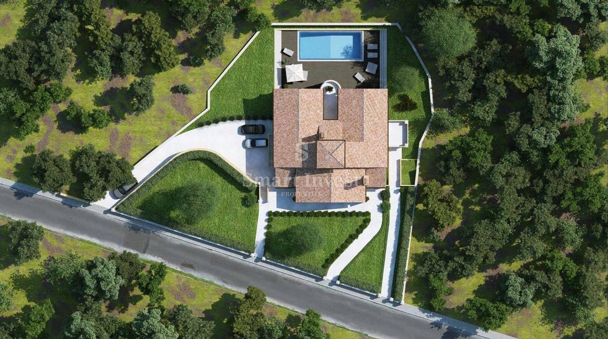 ISTRA - LUPOGLAV, Nedokončana vila z bazenom, prodamo