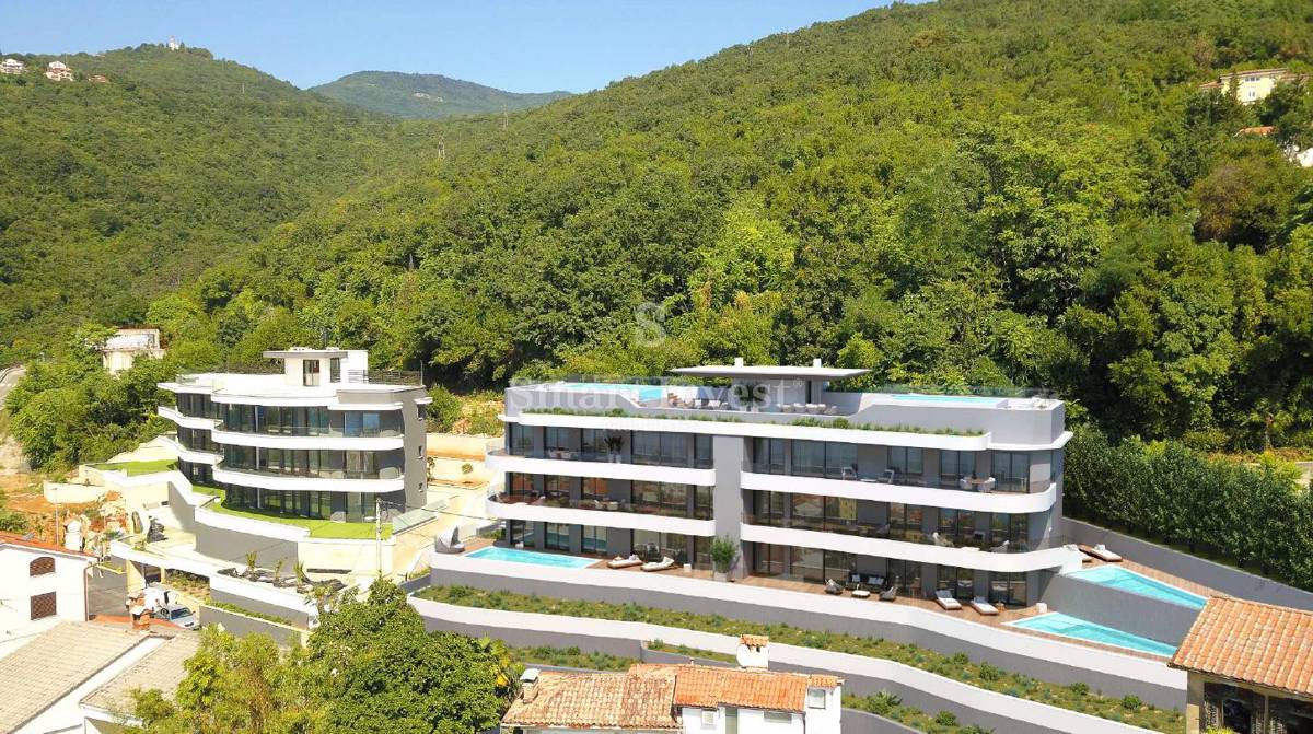 OPATIJA, Luxury 3-bedrooms apartment with private pool and sea view (B) 