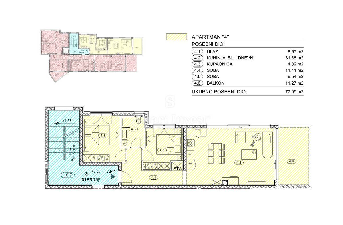 Stanovanje Opatija, 65,02m2