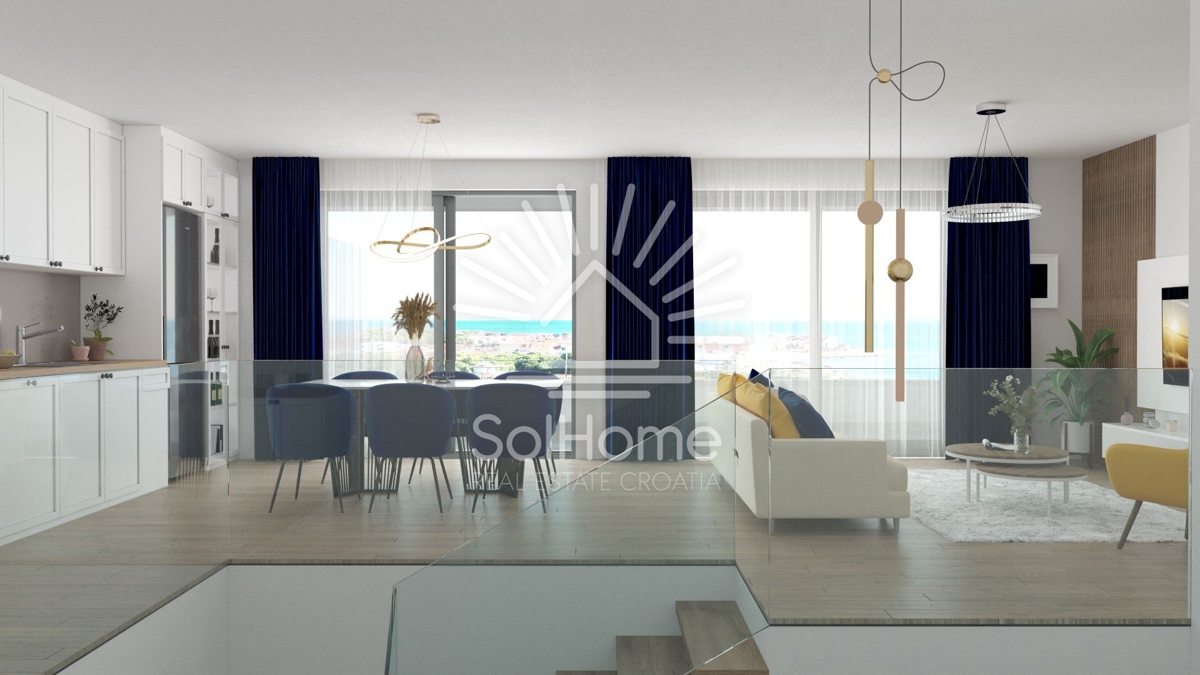 Duplex Penthouse apartmaji 180 metrov od morja v Pagu blizu Zadra/Hrvaška