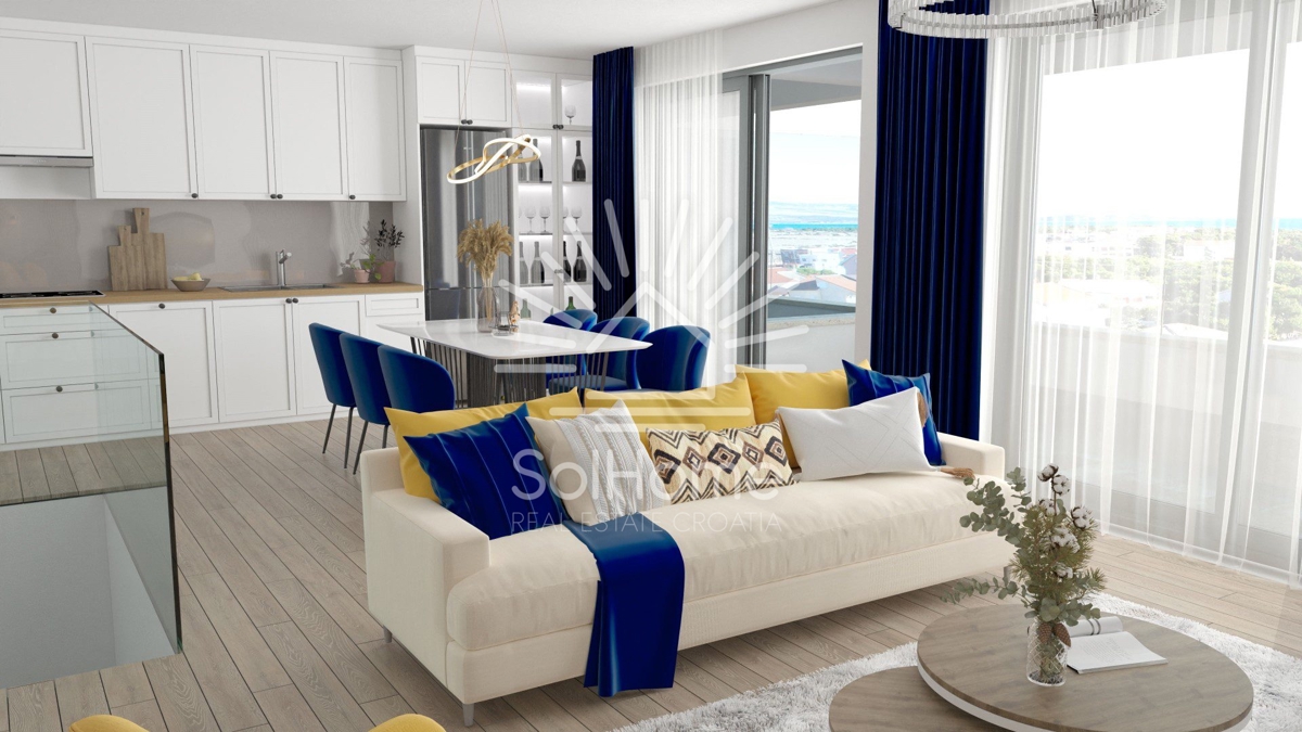 Duplex Penthouse apartmaji 180 metrov od morja v Pagu blizu Zadra/Hrvaška