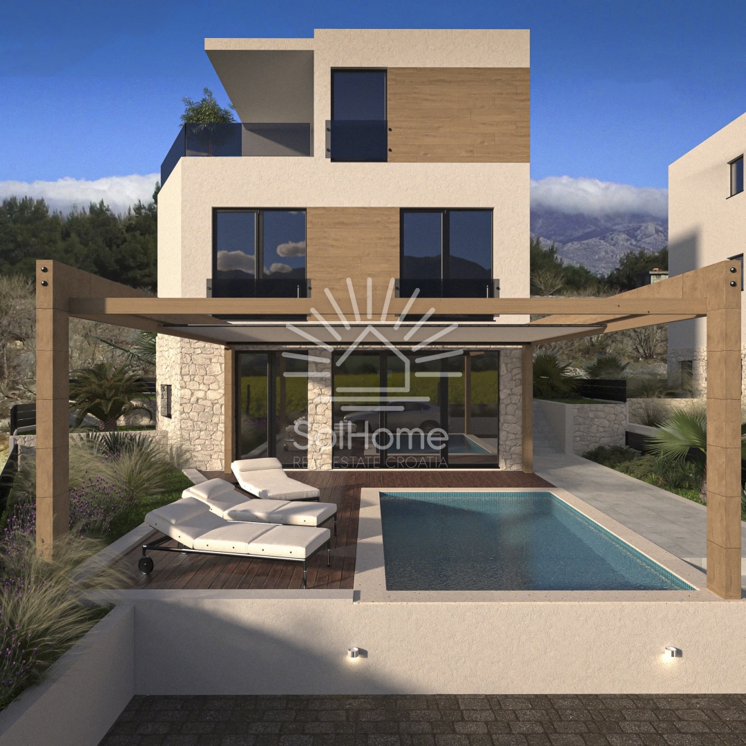 Vila ob morju v Ražancu z razgledom na morje