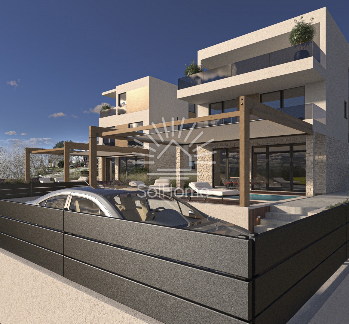 Vila ob morju v Ražancu z razgledom na morje