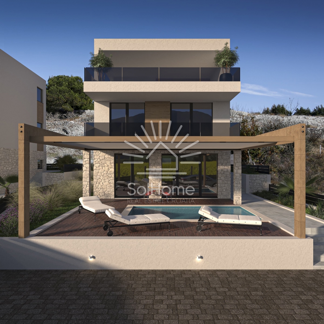 Vila ob morju v Ražancu z razgledom na morje