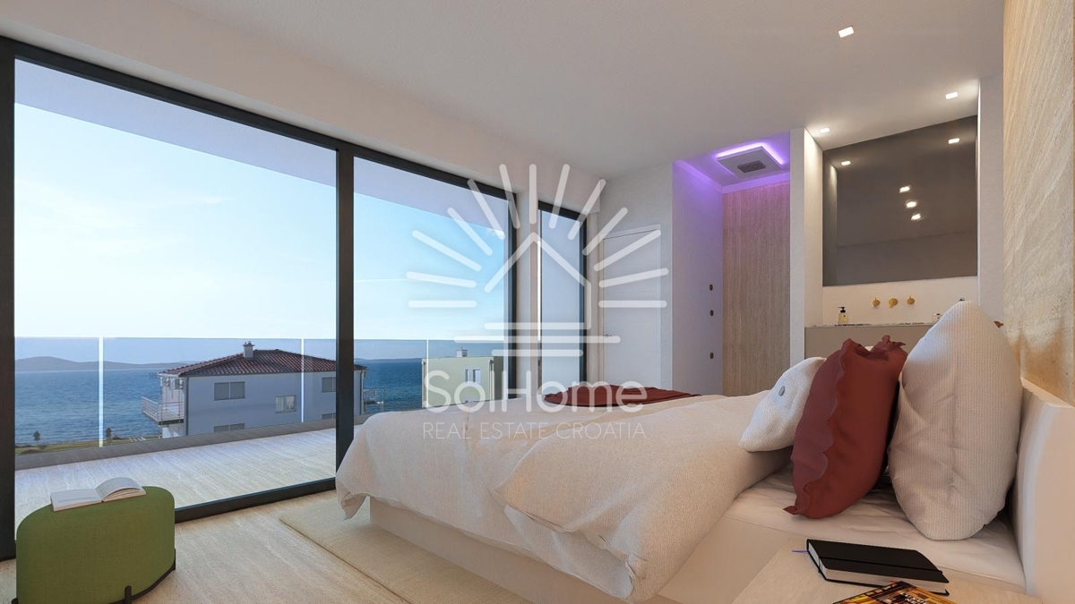 Razkošen penthouse ob morju v Diklu/Zadru