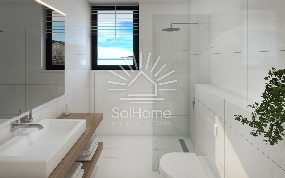 Luksuzno stanovanje z zasebnim bazenom in pogledom na morje pri Zadru