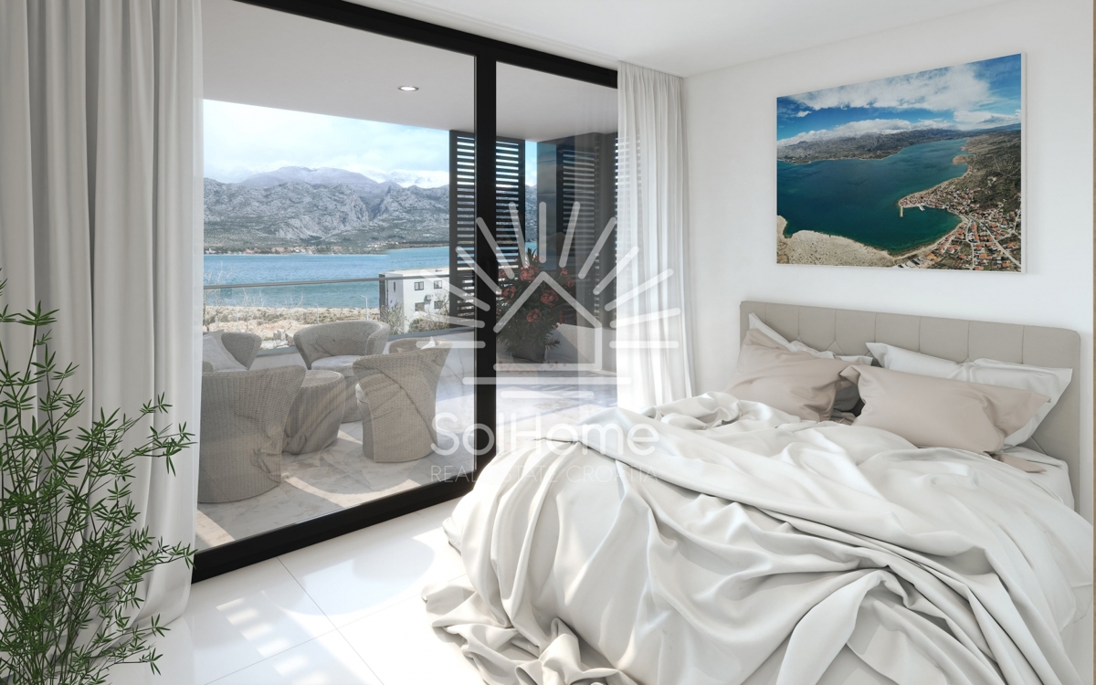 Luksuzno stanovanje z zasebnim bazenom in pogledom na morje pri Zadru