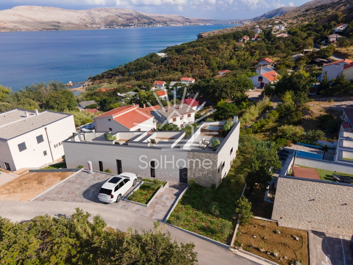 Razkošna vila z razgledom na morje na otoku Pagu, blizu Zadra - Hrvaška