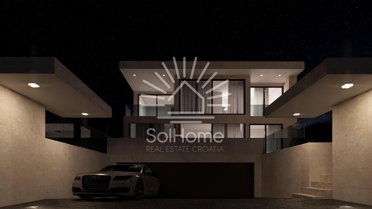 Moderna razkošna vila z bazenom - Prva vrsta ob morju, blizu nautične marine.