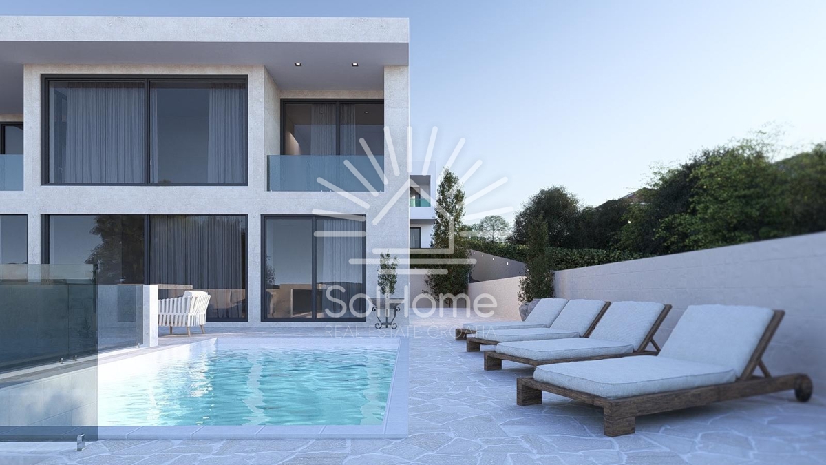 Moderna razkošna vila z bazenom - Prva vrsta ob morju, blizu nautične marine.