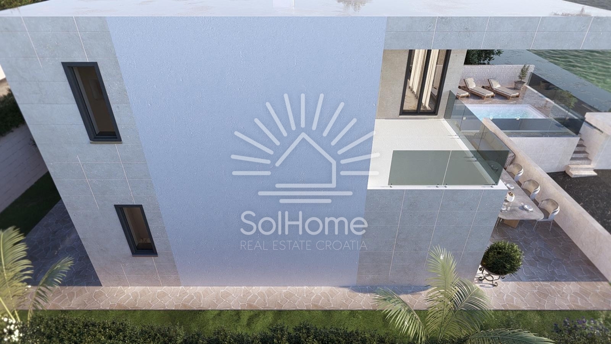 Moderna razkošna vila z bazenom - Prva vrsta ob morju, blizu nautične marine.