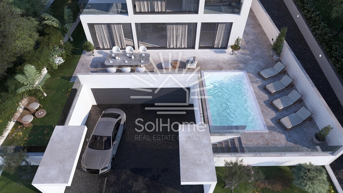 Moderna razkošna vila z bazenom - Prva vrsta ob morju, blizu nautične marine.