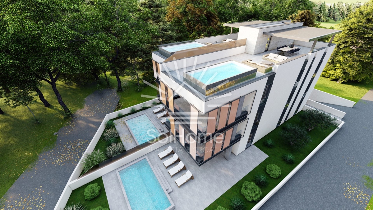 Razkošni penthouse apartmaji neposredno ob morju v Diklem/Zadru