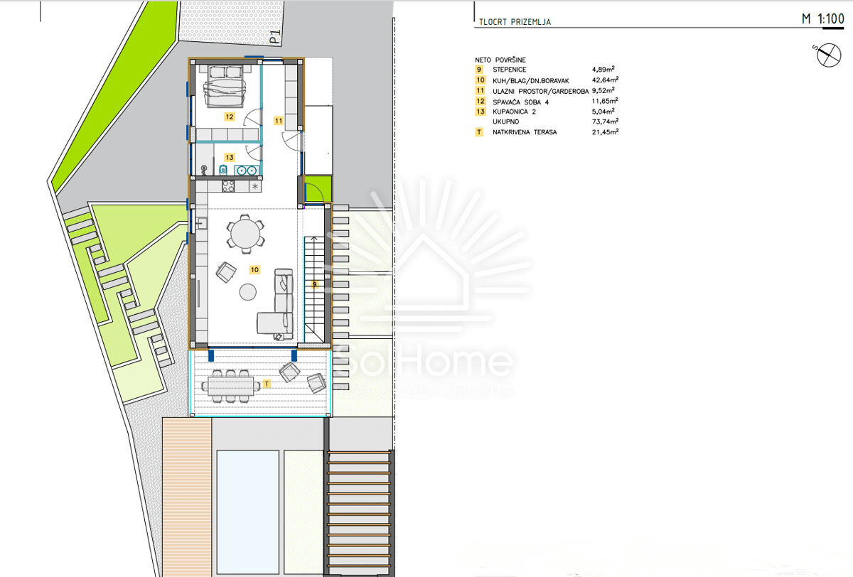 Elegantna dalmatinska vila le 50 m od morja - blizu Zadra