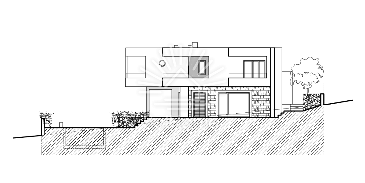 Video! Hiša s panoramskim pogledom na morje in bazenom | Novalja - Hrvaška