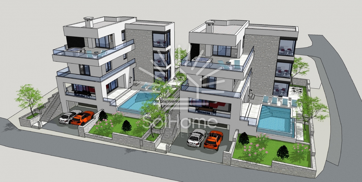 Sodobna luksuzna vila / 2. vrsta do morja