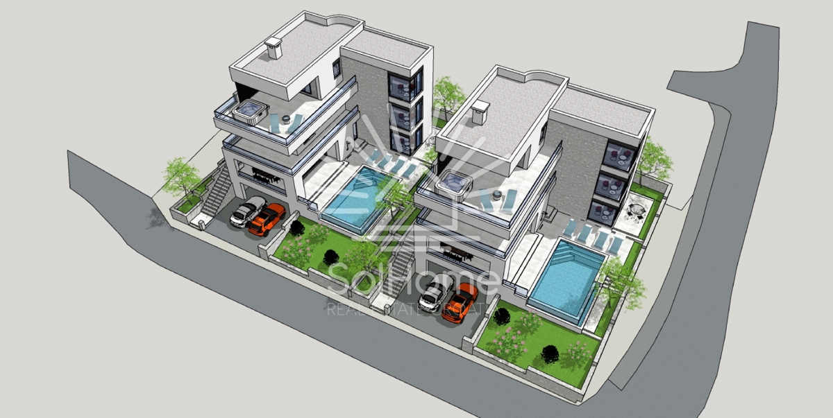 Sodobna luksuzna vila / 2. vrsta do morja