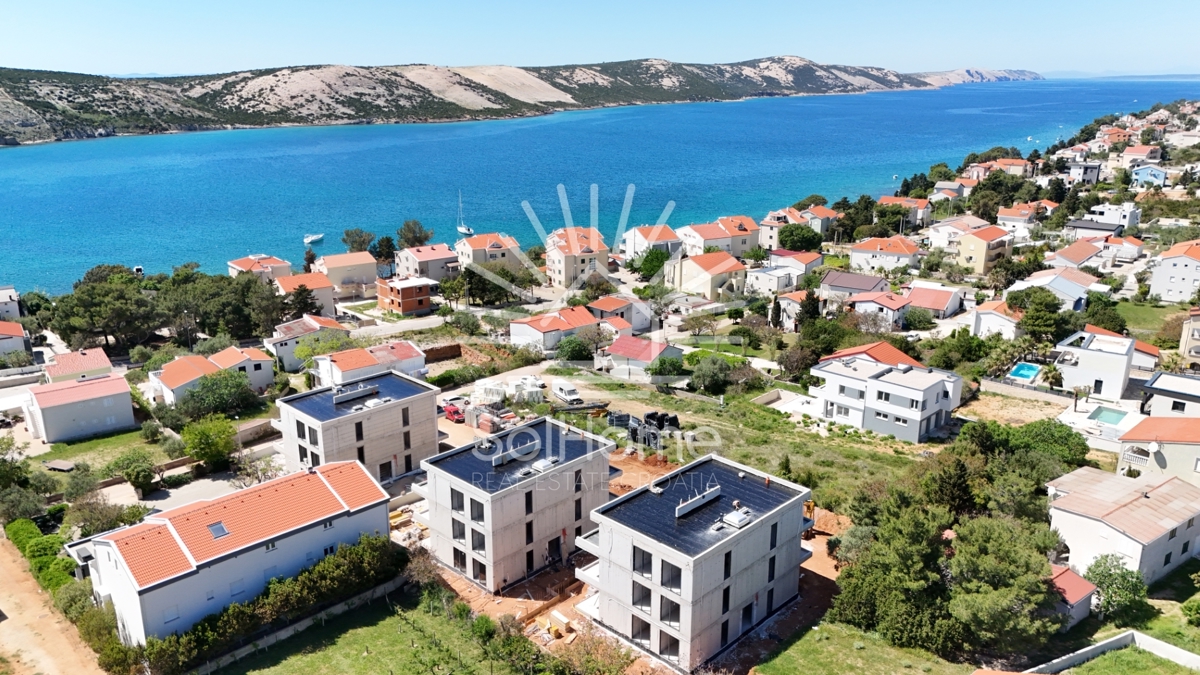 Penthouse apartmaji ob morju v Novalji