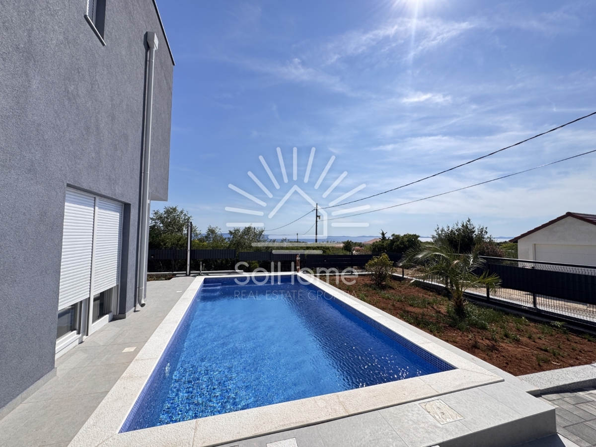 Hiše s panoramskim pogledom na morje in strešno teraso v Viru / Hrvaška