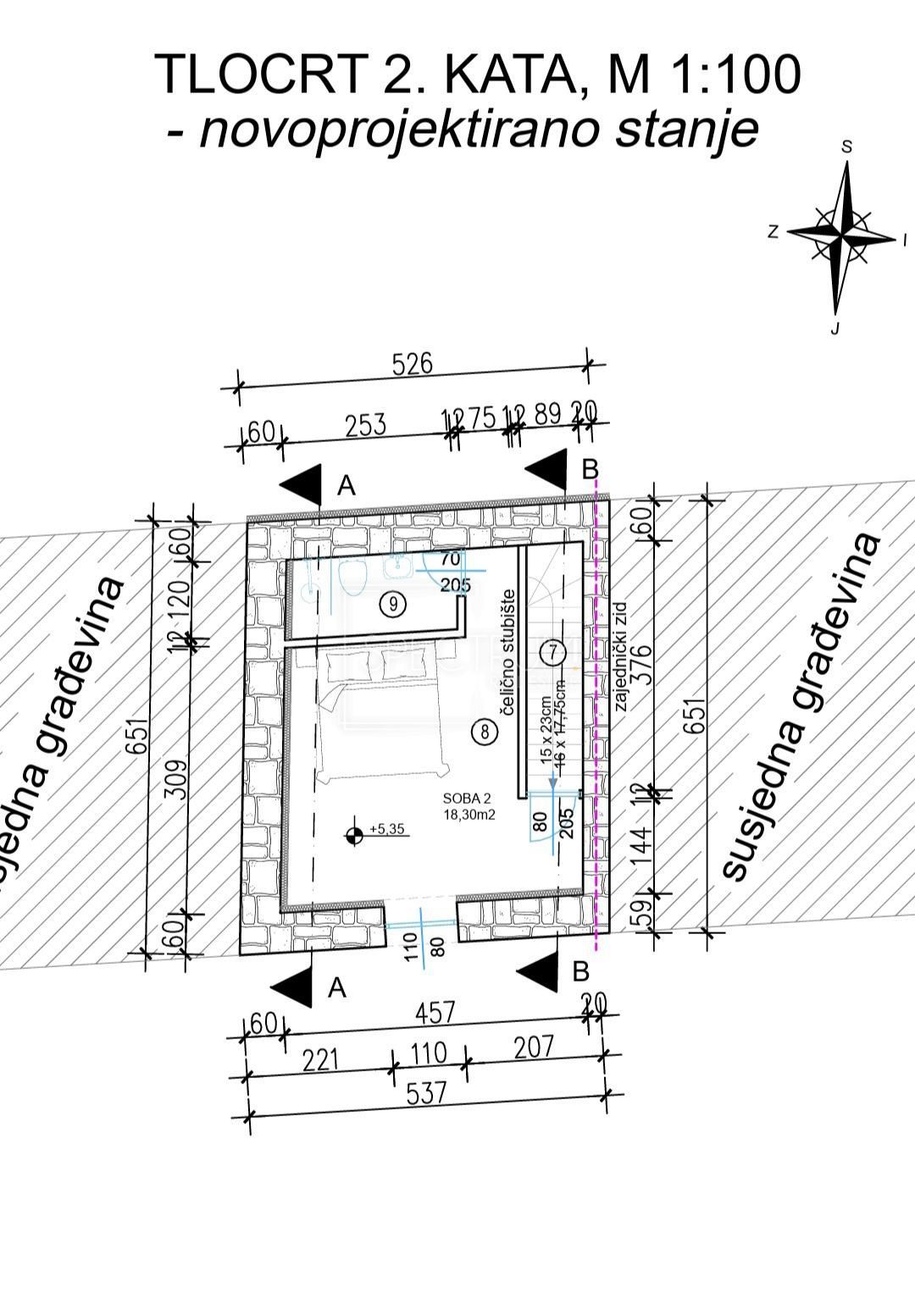 Okolica Buja, kamnita hiša s panoramskim razgledom