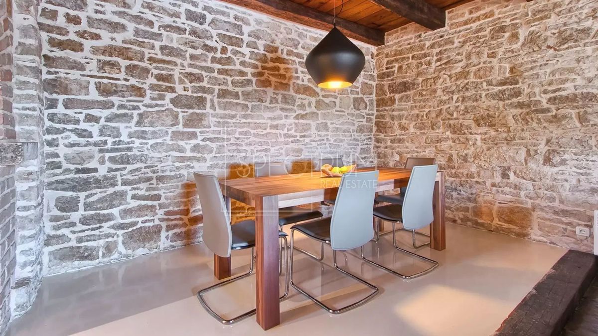 Območje Tinjana, prenovljena kamnita hiša z bazenom