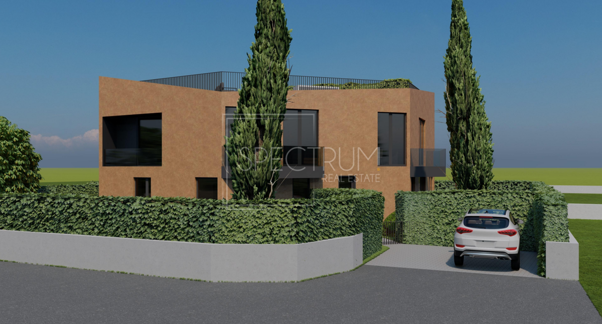 Poreč, novogradnja, stanovanje z dvoriščem