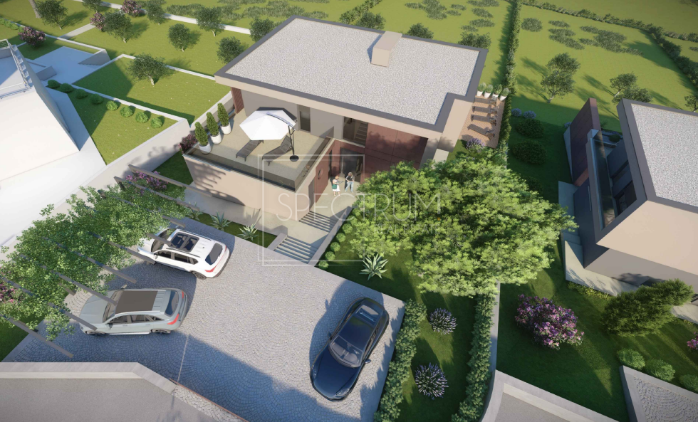 Labin, moderna vila z bazenom na mirni lokaciji