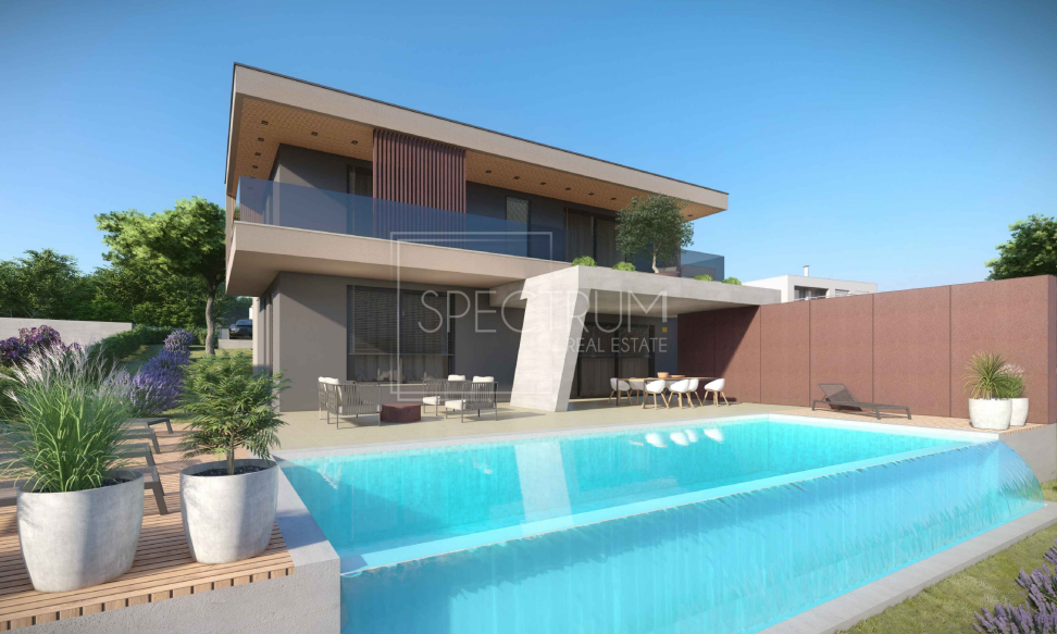 Labin, moderna vila z bazenom na mirni lokaciji