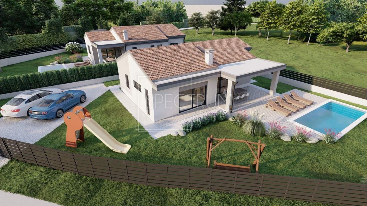 Območje Svetvinčenta, zemljišče z dovoljenjem za gradnjo hiše z bazenom