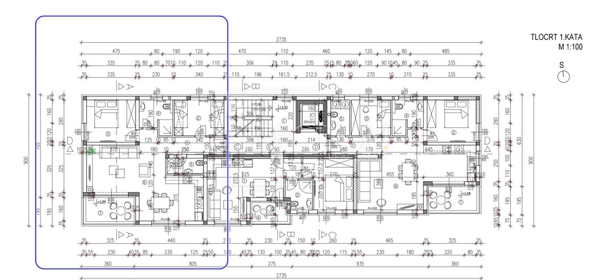 Tar, moderno stanovanje v 1. nadstropju