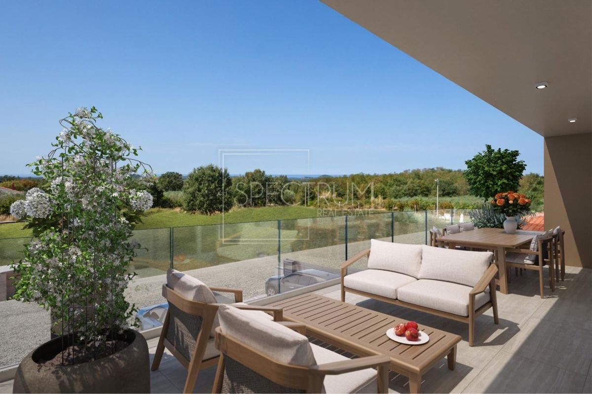 Poreč, novogradnja, stanovanje s pogledom na morje