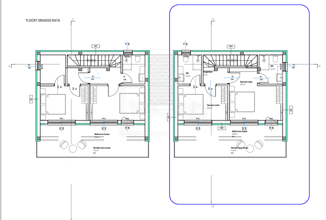 Poreč, novogradnja, stanovanje s pogledom na morje