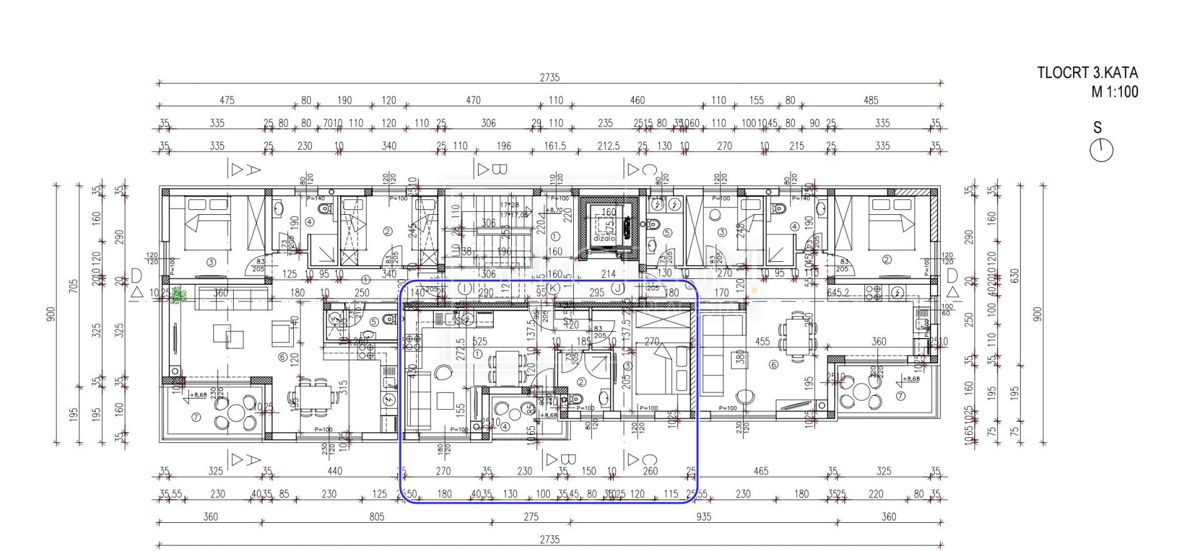 Tar, novogradnja, stanovanje v 3. nadstropju