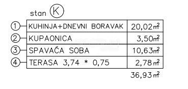 Tar, novogradnja, stanovanje v 3. nadstropju