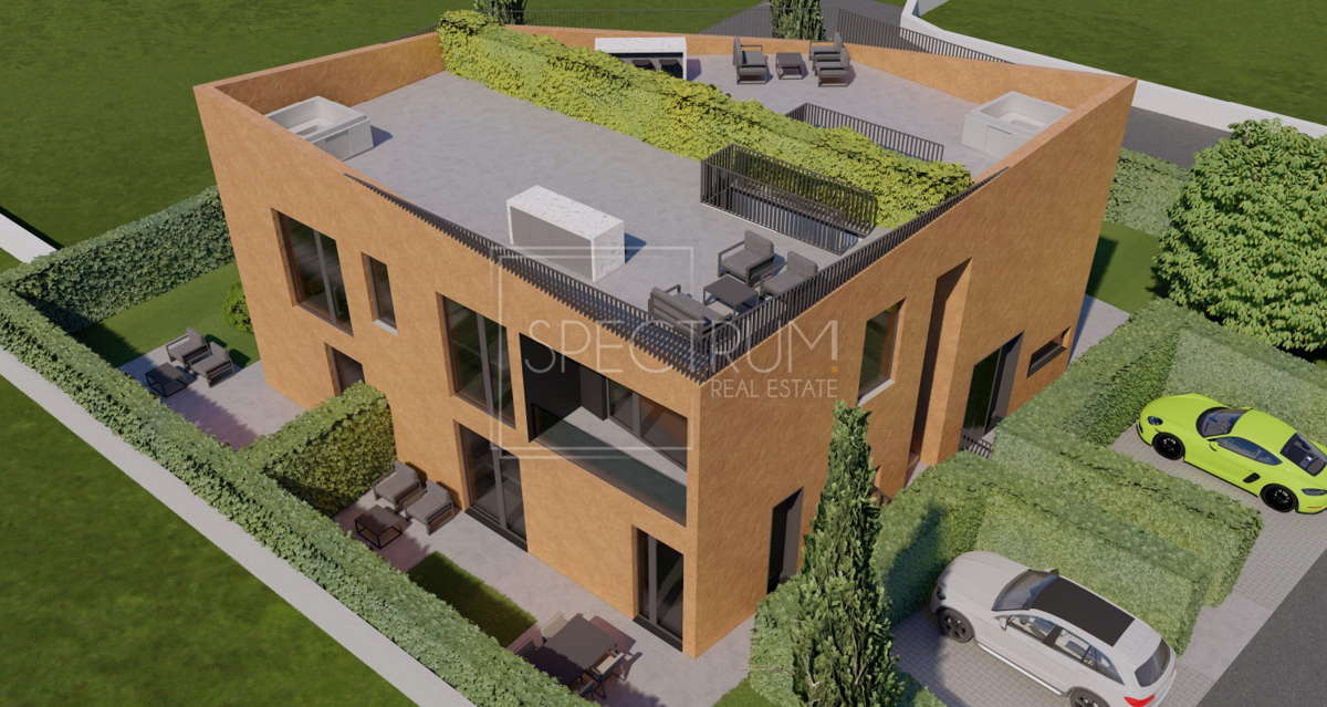 Poreč, novogradnja, stanovanje s strešno teraso