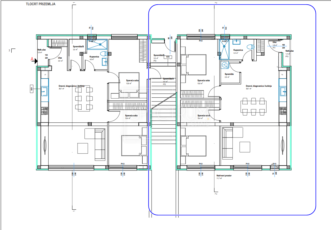Poreč, novogradnja, stanovanje v pritličju z vrtom