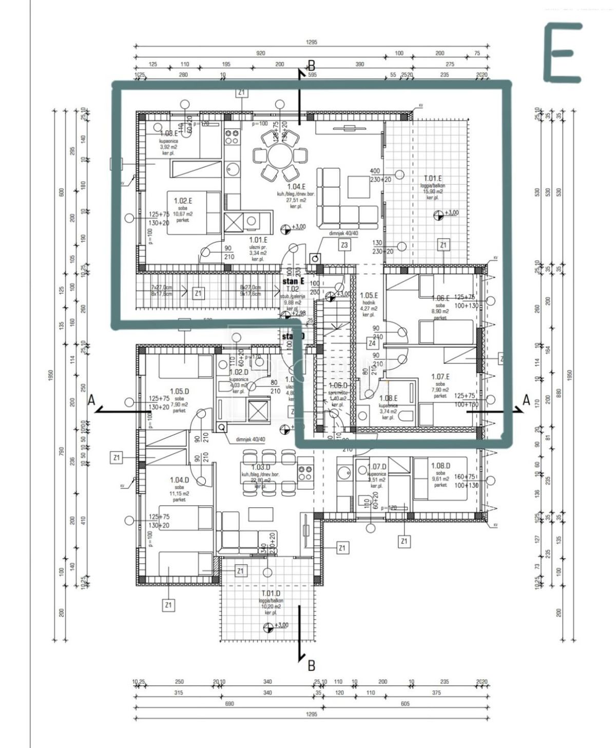 Poreč, moderno stanovanje s strešno teraso
