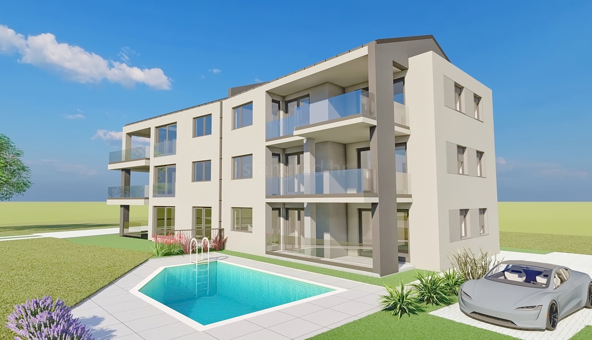 Šilo, pritlično stanovanje v novi stavbi blizu morja!