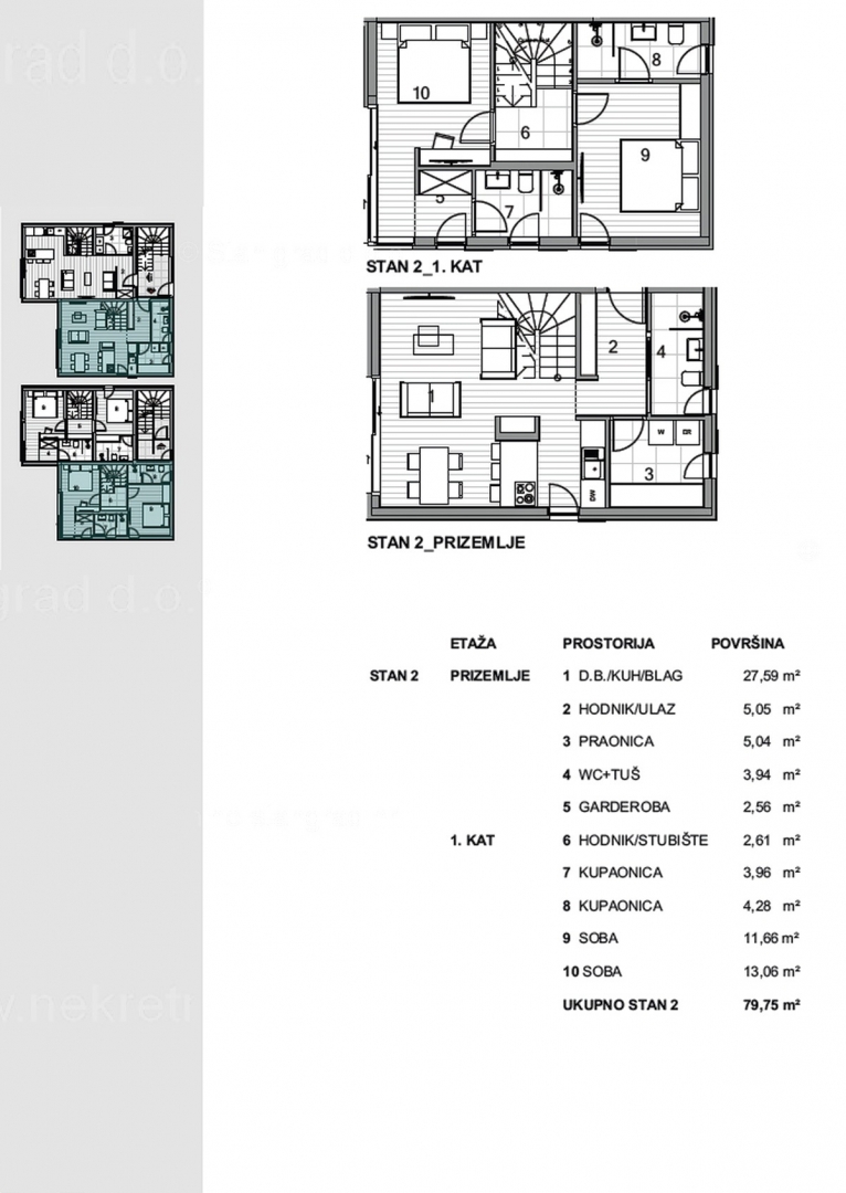 Otok Krk, mesto Krk, dvoetažni apartma na odlični lokaciji, prodamo!