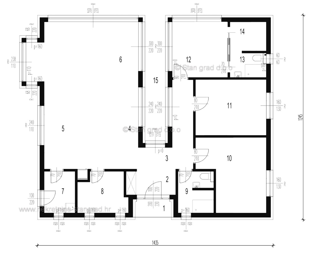 Velika Gorica, Lekneno, zemljišče 2.000 m2, dovoljenje za moderno enonadstropno hišo