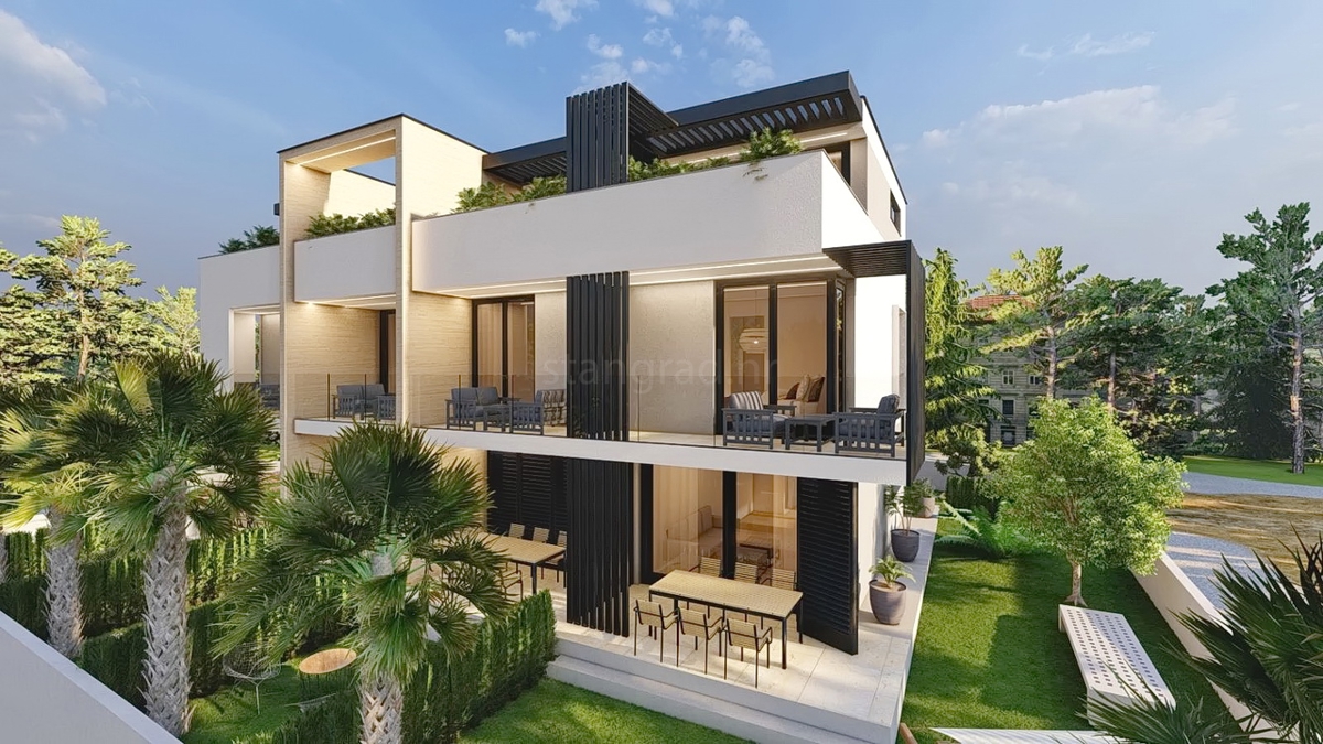 Krk, stavba s štirimi apartmaji v nedokončani fazi blizu morja!