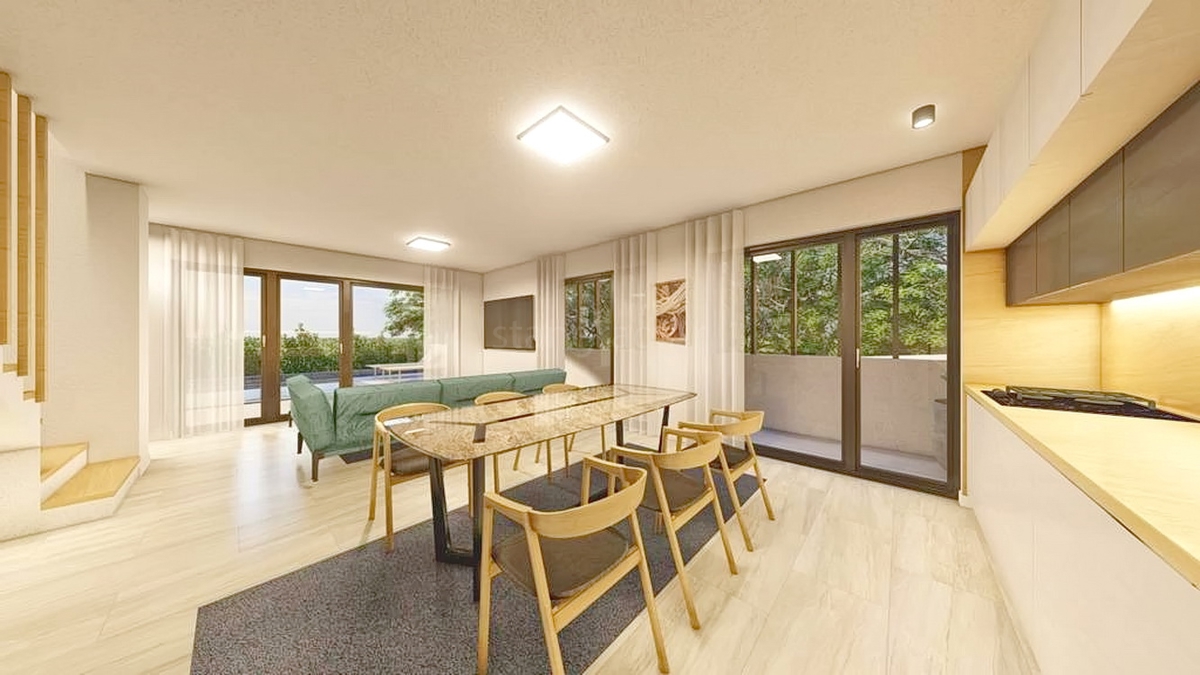 Malinska, moderna polpritlična hiša z vrtom na odlični lokaciji!