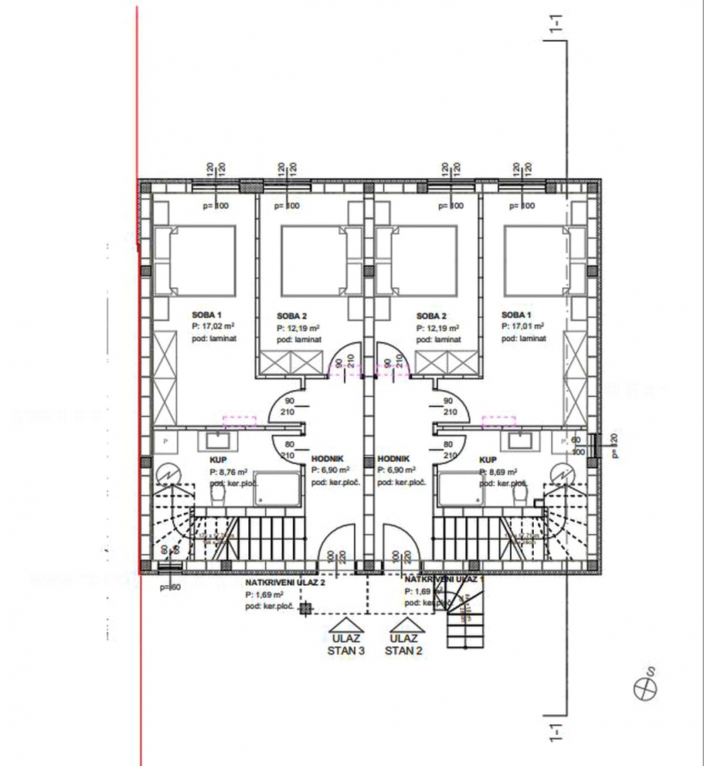 Uvala Soline, novogradnja, dvoetažni apartma z razgledom